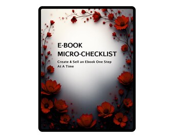 Micro-liste de contrôle pour ebook | Licence DPP | Guide pas à pas pour créer et vendre un livre électronique | Produit numérique pour les créateurs occupés