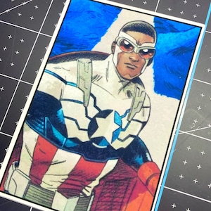 Sam Wilson Captain America Mcu comic laptop sticker