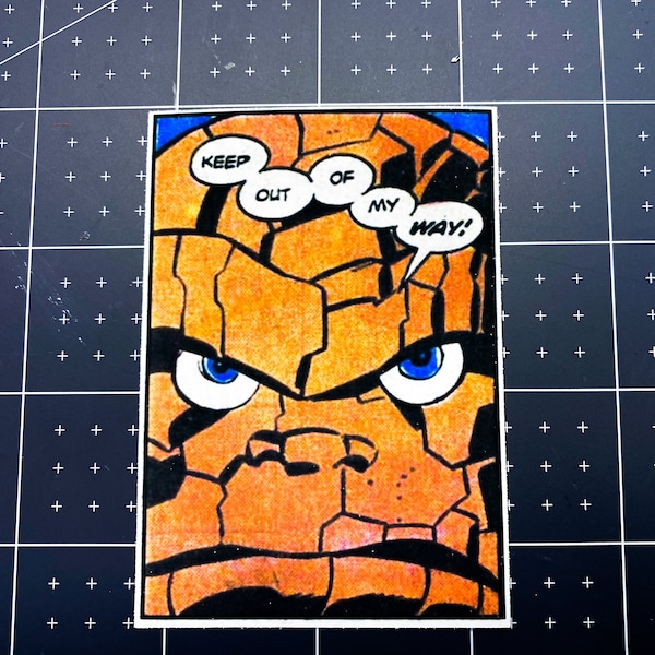 Marvel Fantastic Four Thing Comic book Panel Sticker