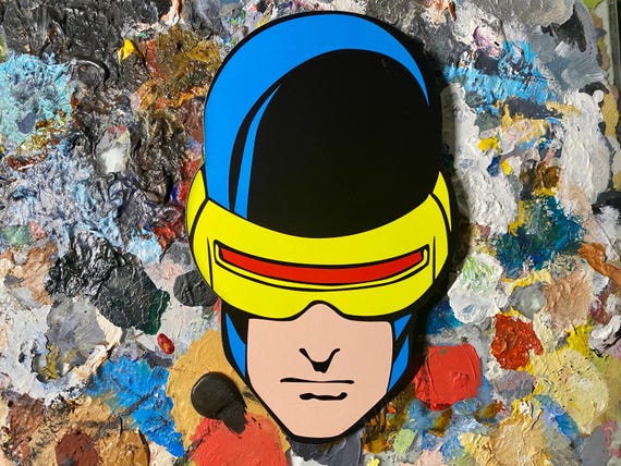Cyclops Wooden Head Comic Art – X-men Superhero Decor - Etsy