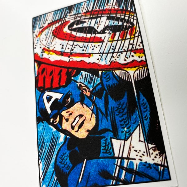 Marvel Captain America Shield Comic Panel Sticker