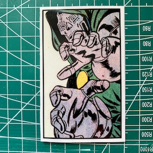 Dr Doom pose Comicbook Sticker