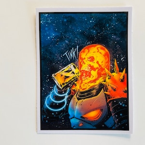 Cosmic Ghost Rider Tink Comic book panel sticker