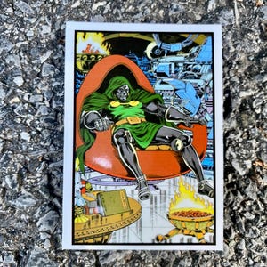 Fantastic Four Dr Doom Comicbook Panel Sticker
