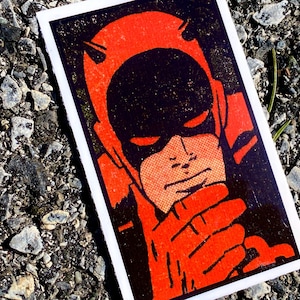 Daredevil Thinker Comicbook Sticker