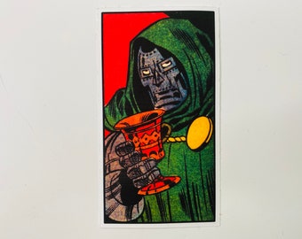 Marvel Dr Doom Comicbook Panel Sticker