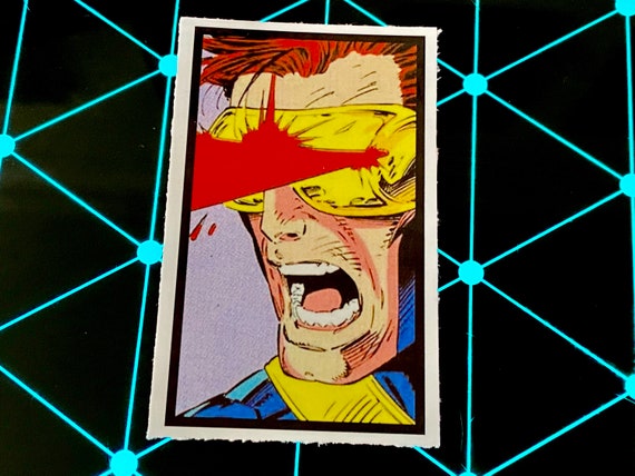 絶版　19年製　marvel ヴィンテージ デザイン　クリアファイル　コンプ Xmen Cyclops Marvel Comicbook Panel Sticker - Etsy