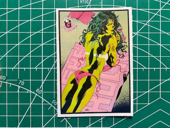 She-Hulk Beach Vibez Comic Panel Sticker