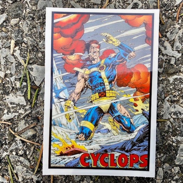 Uncanny Xmen Cyclops Marvel Comicbook panel Sticker