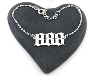 Bracciale con numero angelico in argento sterling, regalo personalizzato