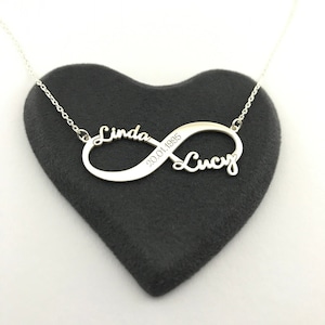 Collier Infinity Name, Collier Infinity personnalisé, Collier Nom Infinity personnalisé, Collier Couple Infinity, Collier Pour Couples Noms