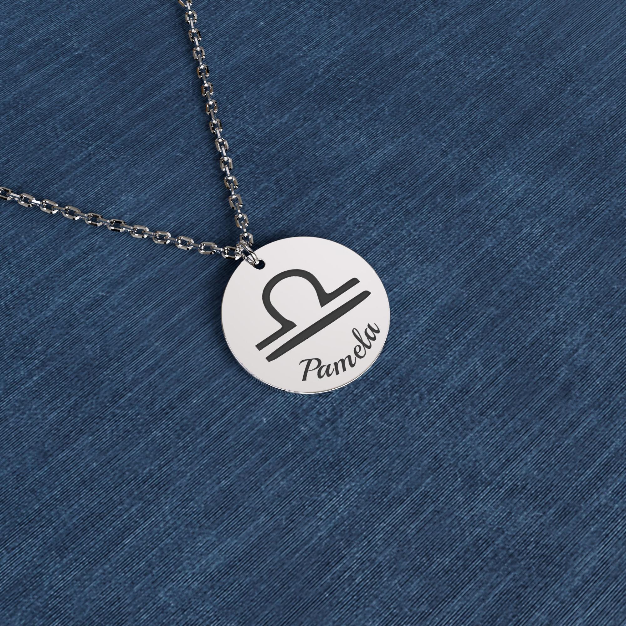 925 Sterling Silver Zodiac Necklace, Libra Necklace, Astrology Necklace, Personalized Libra Necklace, Birthday Gift, Christmas Gifts
