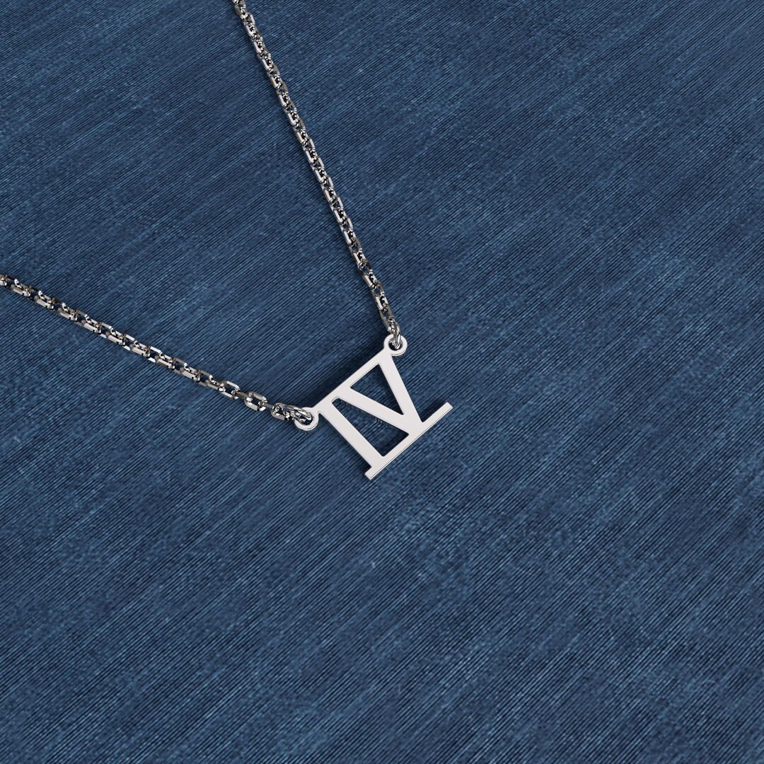 Sterling Silver Roman Numeral Necklace: Personalized Date Gift - Etsy