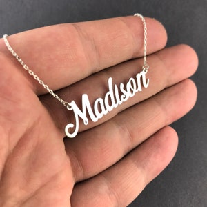 Namenskette, personalisierte Halskette, individuelle Halskette, 925 Sterling Silber Halskette, personalisierte Geschenke, Geschenk für sie, individuelles Schmuckdesign