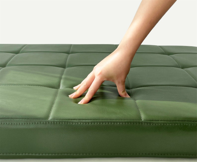 Personalize Faux Leather Cushion Custom Bench Leather Etsy