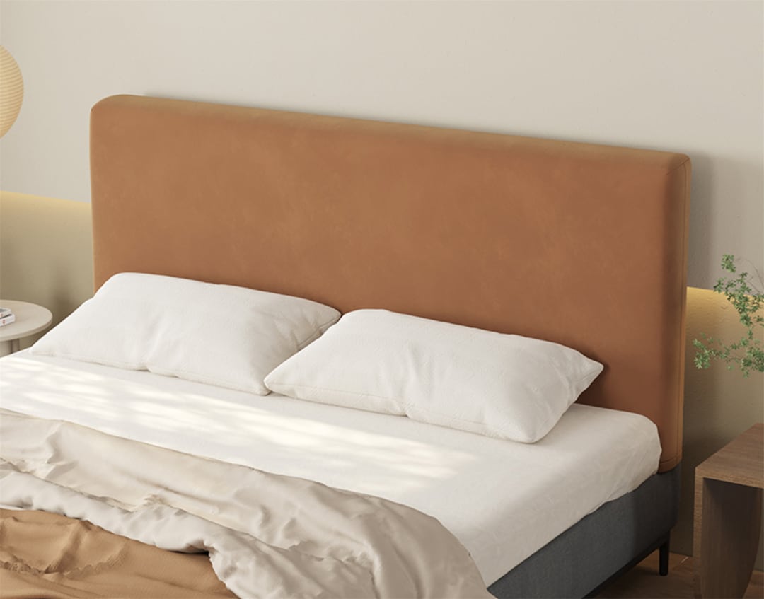 Copritestiera Letto In Velluto Elasticizzato - Antipolvere Lavabile - Beige 180cm - Foto 5