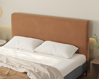 Solid Velvet Bed Headboard Cover, Stretch Protector Slipcover