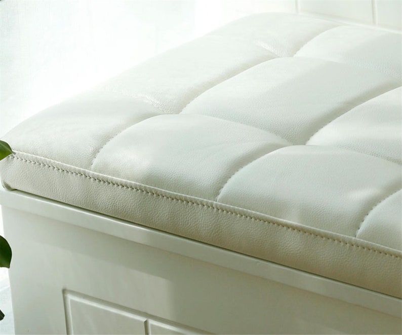 Personalize Faux Leather Cushion Bench Leather Cushion Faux Etsy