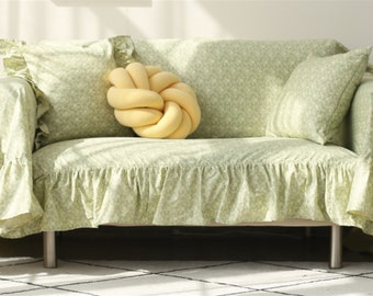 Thin cotton sofa cover cloth - Living room sofa towel - Dustproof cover cloth - Sofa cushion full package - Couch slipcover