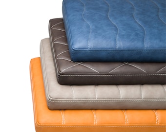 Personalize faux leather cushion, hotel seat pad,bench leather cushion, faux leather seat pad, custom seat pad, cabinet pu leather cushion