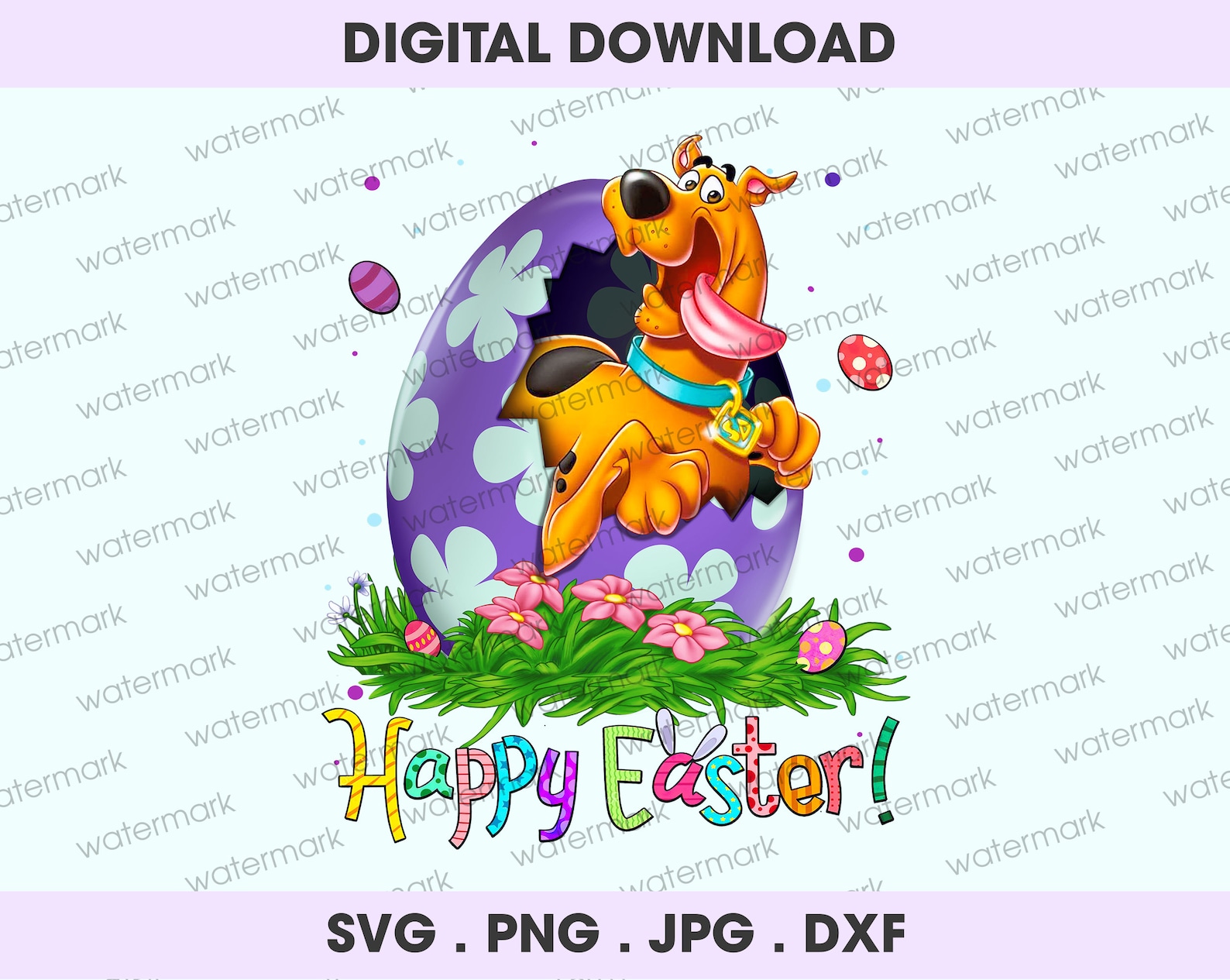 Scooby Doo Easter SVG JPG PNG Dxf Disney Scooby Doo Easter Etsy