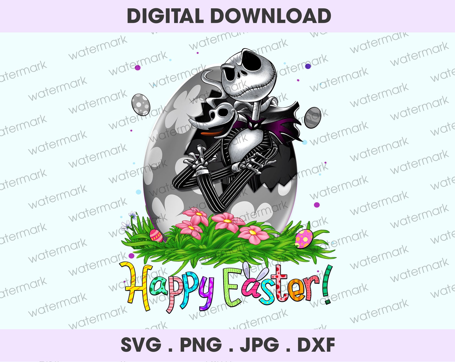 Jack Skellington Easter SVG JPG PNG Dxf Disney Jack Etsy