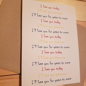 I&#39;ll Love You Forever Anniversary Card