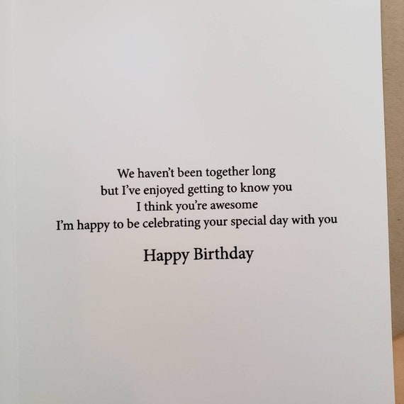 New relationship store birthday card