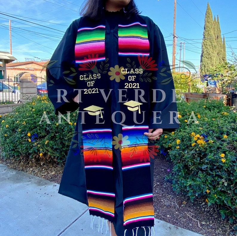 Class of 2021 Mexican Graduation Stole, Sarape Graduation Sash, Sarape Graduation Stole, Mexican Graduation Stole, Mexican Serape Stole 