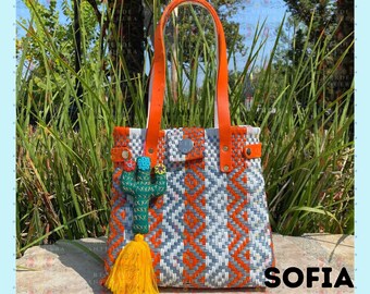 Bolsa de plástico tejida | Etsy México