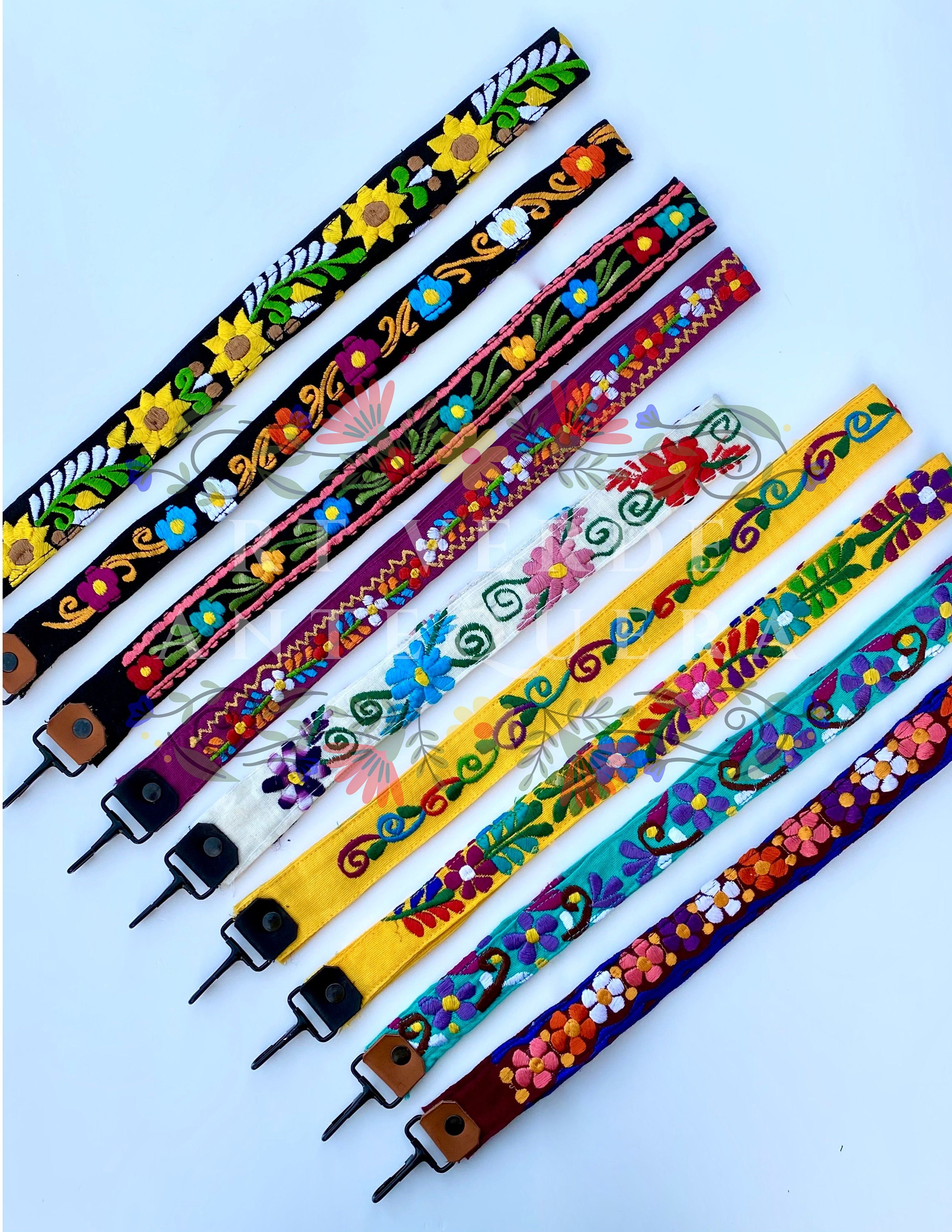 Jardín bordado floral hecho a mano Cordón Artesanal Mexicano | Etsy