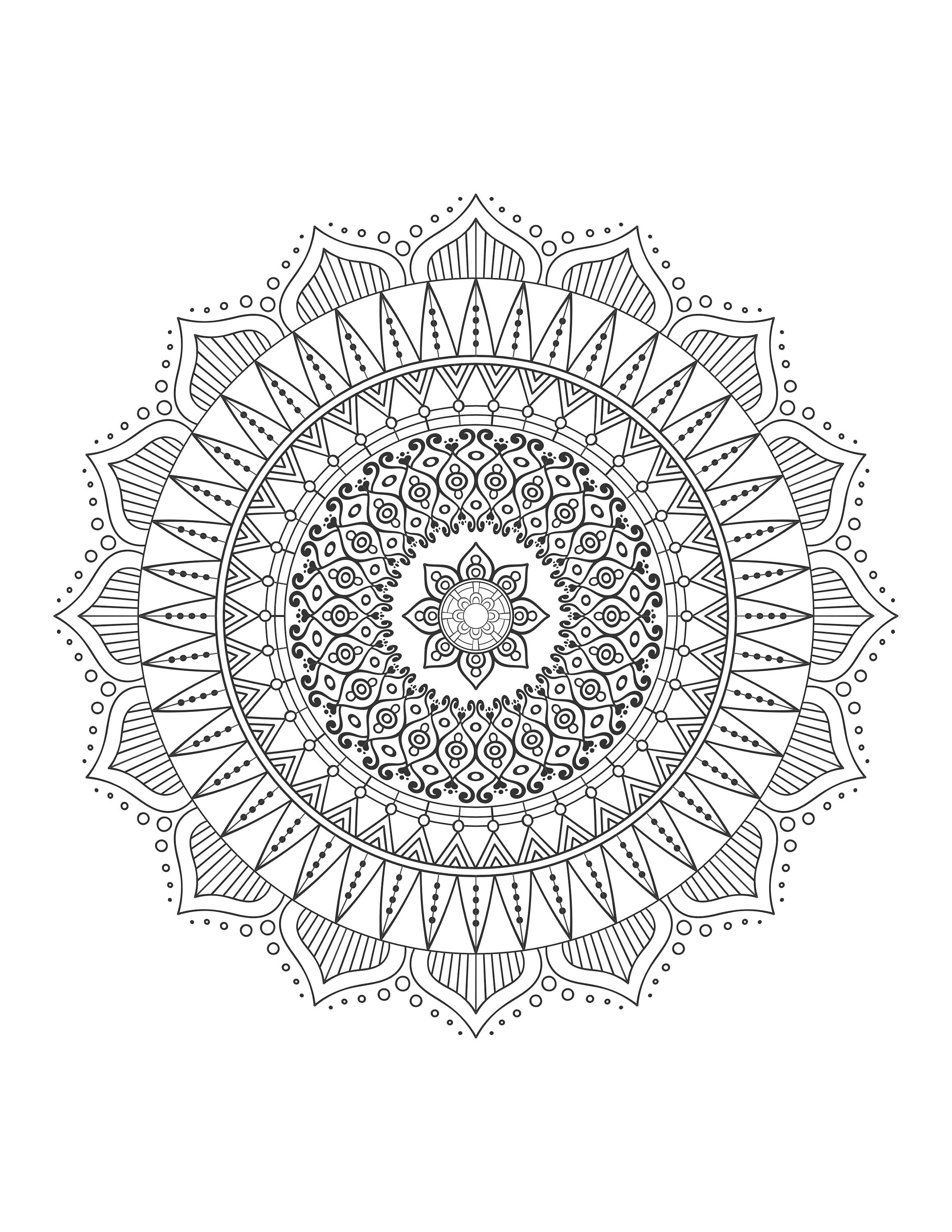 5 Mandala Coloring Book Pages SET 2 | Etsy