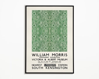 William Morris Poster, William Morris Groene Goudsbloem Print, Art Nouveau, Bloemen behang, BloemIllustratie, Vintage Kunst, Home Decor