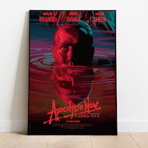Apocalypse Now Movie Poster, HIGH QUALITY PRINT, Marlon Brando, Martin Sheen, Robert Duvall, Classic War Film, Vietnam War, Home Decor