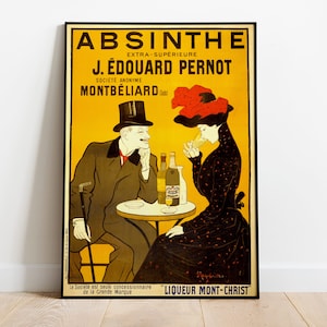 Absinthe Robette Poster, Edouard Pernot, French Retro, Vintage Drink Werbung, Vintage Classic French Poster, Home Decor, Vintage Art