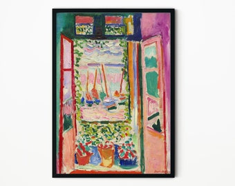 Henri Matisse Open Venster bij Collioure, Art Print, Tentoonstelling Poster, Impressionisme, Abstracte Schilderkunst, Fauvisme, Beroemde Kunst aan de Muur, Home Decor