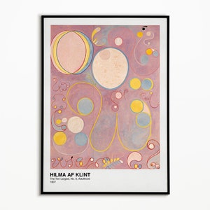 Hilma af Klint, The Ten Largest, No.8, Hilma Klint Poster, Adulthood, Paintings for the Temple, Abstract Art, Home Decor
