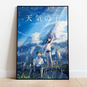 Weathering With You Poster, High Quality Print, Child of Weather, Animated Movie Poster,  Manga Poster, Japanese Animated Fantasy Film