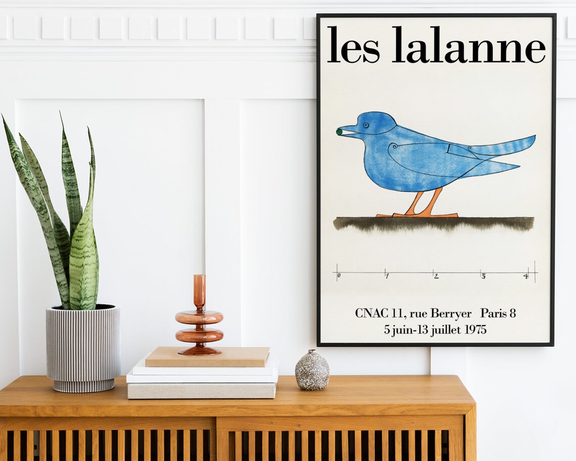 les-lalanne-exhibition-poster-high-quality-print-blue-bird-etsy-uk