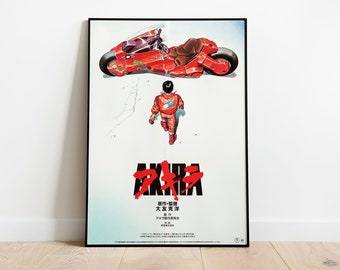 Akira 1988 Movie Poster, High Quality Print, Animated Movie Poster, Katsuhiro Otomo Post Apocalyptic Cyberpunk Poster, Manga Poster