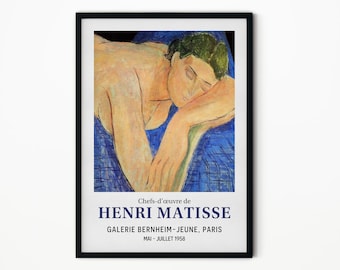 Matisse Art Print, The Dream, Tentoonstelling Poster, Vrouwelijk Portret, Impressionisme, Museum Giclée Print, Home Decor, Kunst aan de muur