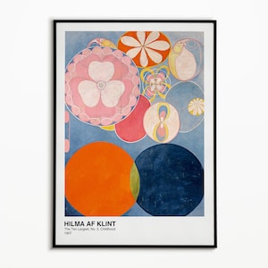 Hilma af Klint, Los Diez Más Grandes, No.2, Póster de Hilma Klint, Infancia, Pinturas para el Templo, Arte Abstracto, Decoración del Hogar