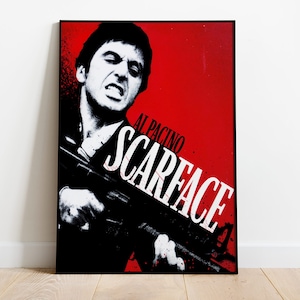 Scarface Movie Poster, High Quality Print, Al Pacino, Tony Montana, Home Decor, Classic Movie Poster 1983, Wall Art