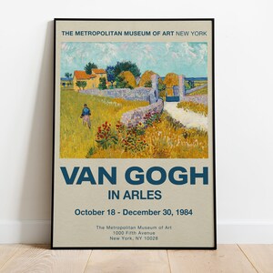 Vincent Van Gogh Farmhouse in Provence, Van Gogh Exhibition Poster, Arles France, Impressionism, Landscape Painting, Home Decor, Wall Art