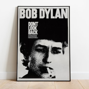 Bob Dylan Poster, Movie Poster, Bob Dylan Dont Look Back Poster, Tour Poster, Bob Dylan UK Tour 1965, Dylan Portrait, Home Decor, Wall Art