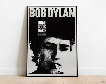Bob Dylan Poster, Movie Poster, Bob Dylan Dont Look Back Poster, Tour Poster, Bob Dylan UK Tour 1965, Dylan Portrait, Home Decor, Wall Art