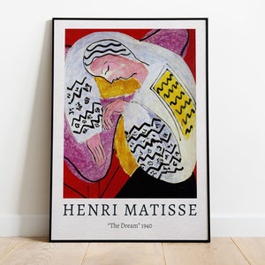 Henri Matisse The Dream, Matisse Exhibition Poster, Abstract Painting, Fauvism, Museum Print, Home Decor, Wall Art