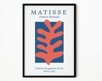 Matisse Art Print, Art mural, Papiers Découpés Affiche, Découpes, Décoration intérieure, Art minimal