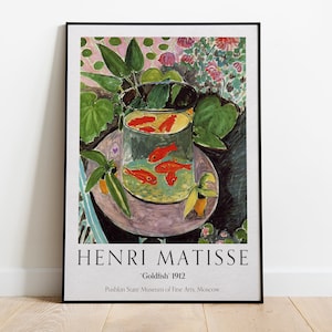 Matisse Exhibition Poster, Henri Matisse Goldfish Print, Abstract Painting, Fauvism, Museum Print, Home Decor, Wall Art