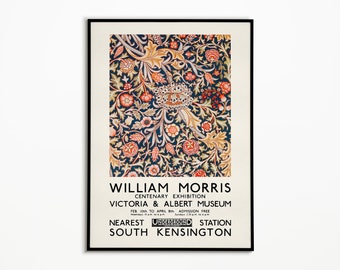 William Morris Poster, William Morris Print, Trent Patroon, Art Nouveau, Bloemen behang, Bloemillustratie, Vintage Kunst, Home Decor